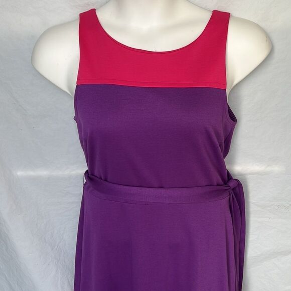 ELLE sleeveless color block knee dress size 12 EXCELLENT - Picture 3 of 10
